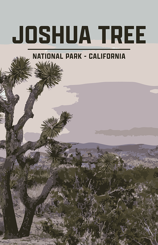 Joshua Tree National Park Print | Vintage Style