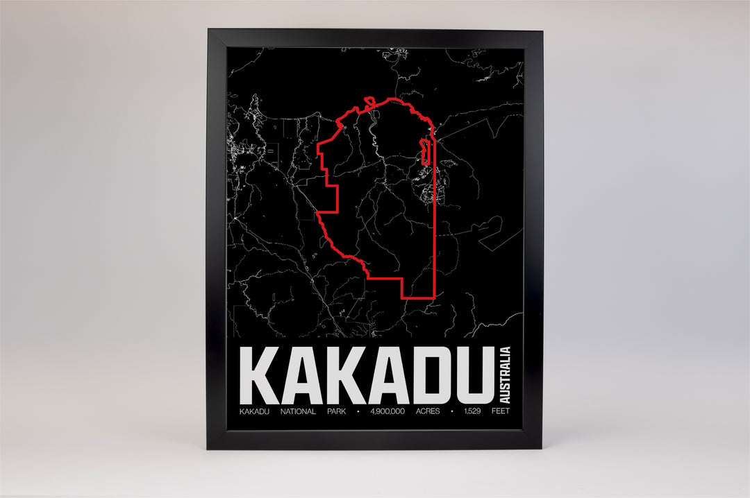Kakadu National Park – Perimeter Map Print