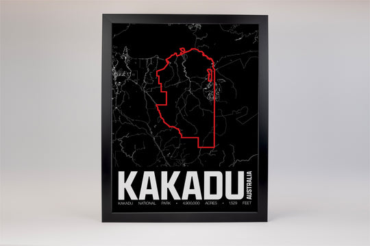 Kakadu National Park – Perimeter Map Print