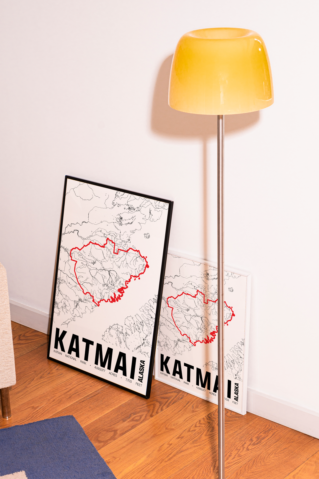 Katmai National Park – Perimeter Map Print