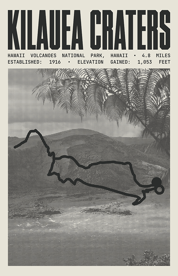 Kilauea Craters Trail Poster | Hawaii Volcanoes National Park Prints