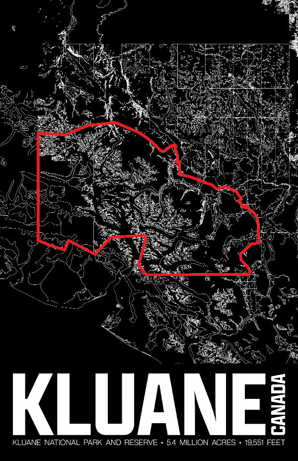 Kluane National Park and Reserve – Perimeter Map Print