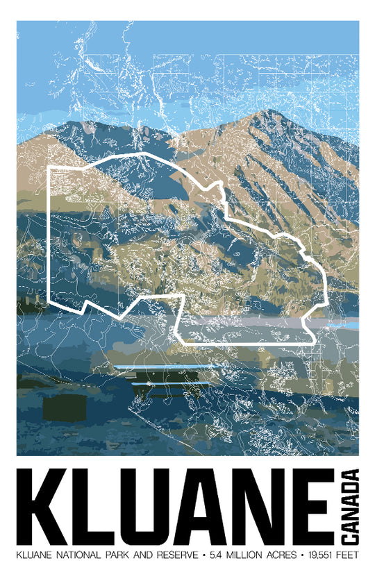 Kluane National Park and Reserve – Perimeter Map Print