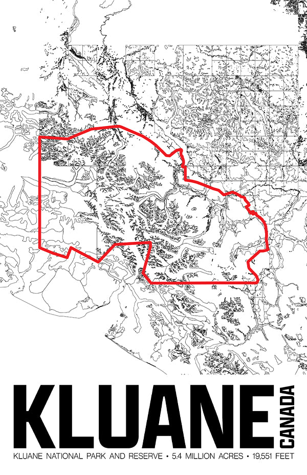 Kluane National Park and Reserve – Perimeter Map Print