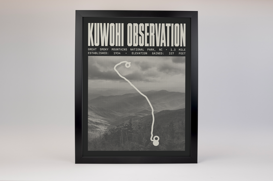 Kuwohi Observation Tower Trail Poster | Great Smoky Mountains National Park Prints