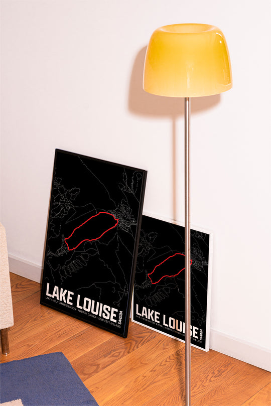 Lake Louise – Perimeter Map Print