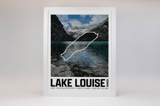 Lake Louise – Perimeter Map Print