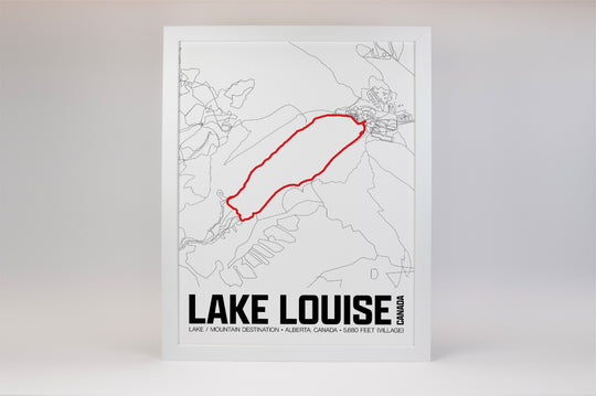 Lake Louise – Perimeter Map Print