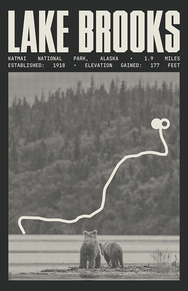 Lake Brooks Road Poster | Katmai National Park Prints