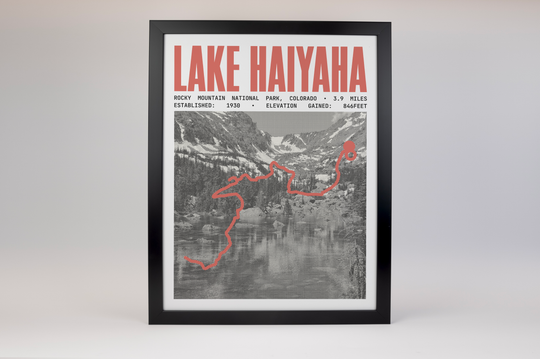 Lake Haiyaha Poster | Rocky Mountain National Park Prints