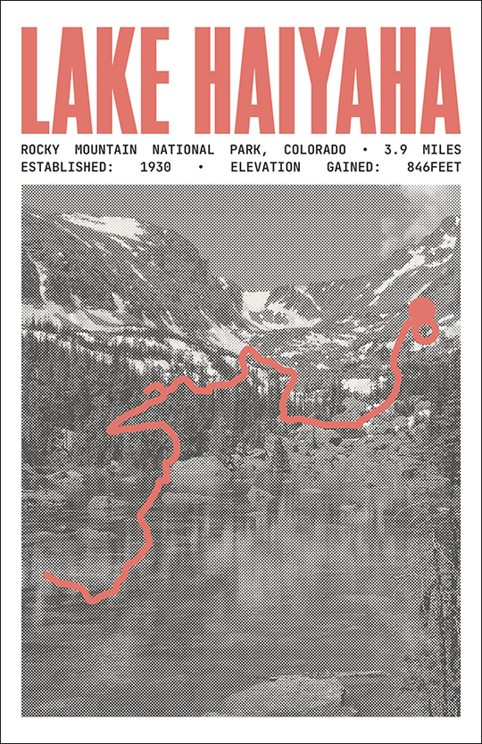 Lake Haiyaha Poster | Rocky Mountain National Park Prints