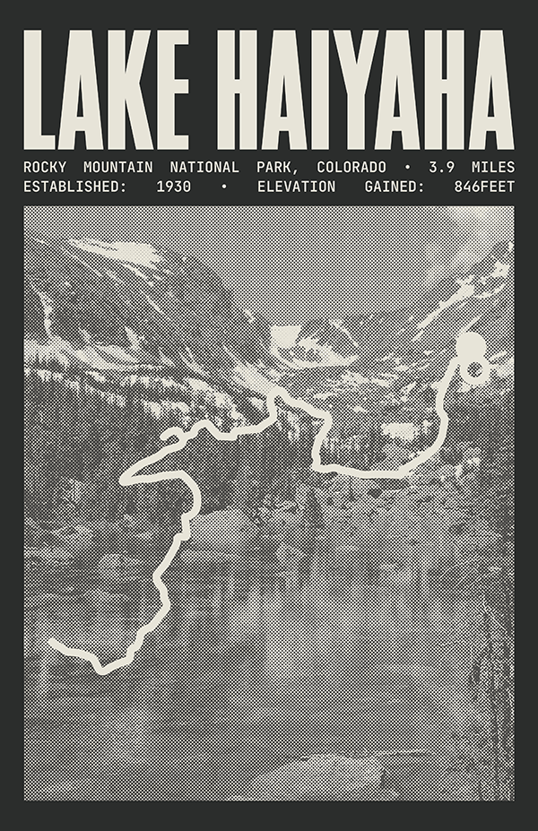 Lake Haiyaha Poster | Rocky Mountain National Park Prints