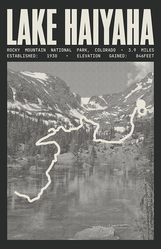 Lake Haiyaha Poster | Rocky Mountain National Park Prints