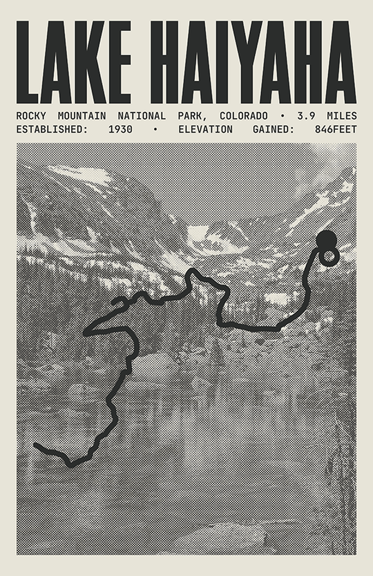 Lake Haiyaha Poster | Rocky Mountain National Park Prints