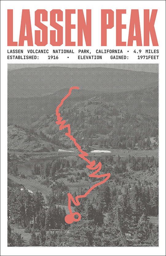 Lassen Peak Poster | Lassen Volcanic National Park Prints