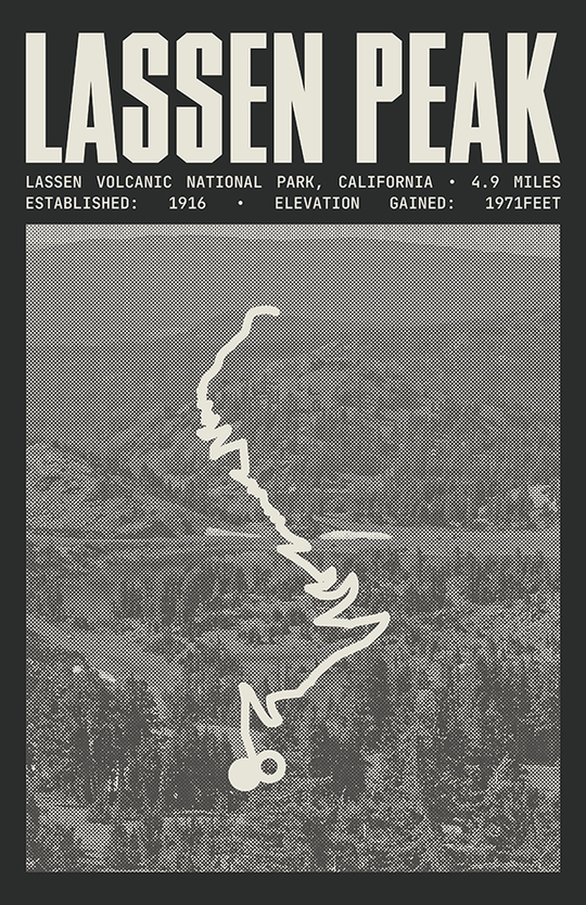 Lassen Peak Poster | Lassen Volcanic National Park Prints