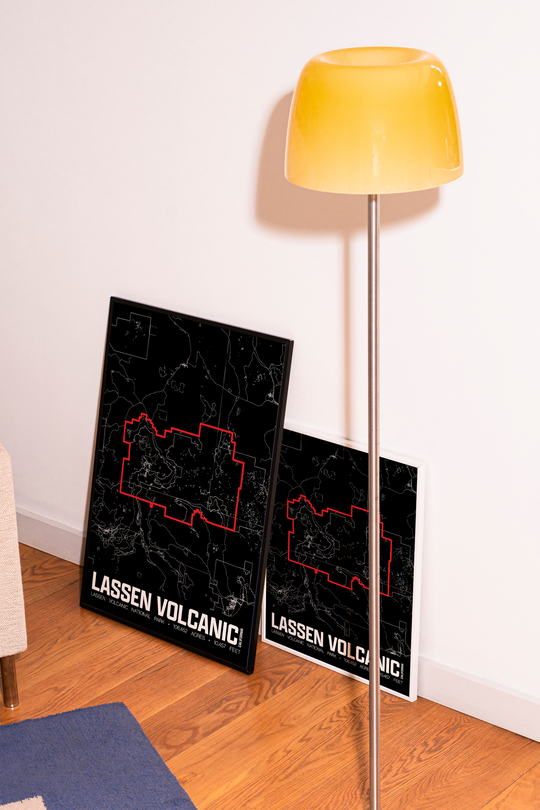 Lassen Volcanic National Park – Perimeter Map Print