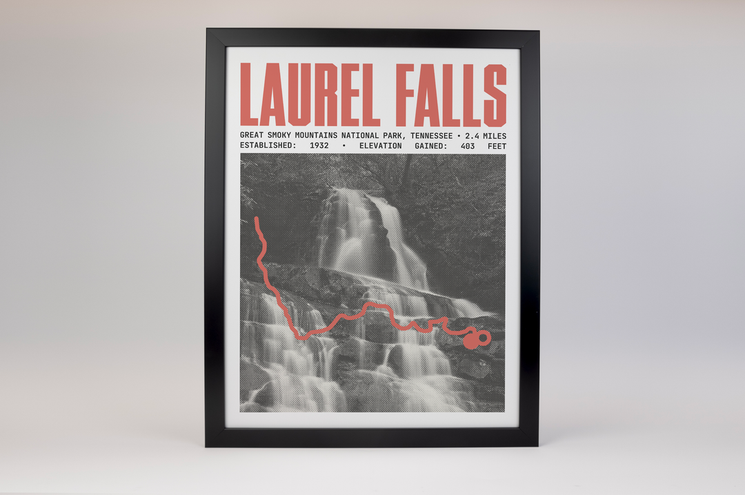 Laurel Falls Trail Poster | Great Smoky Mountains National Park Prints