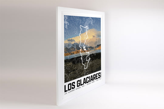 Los Glaciares National Park – Perimeter Map Print
