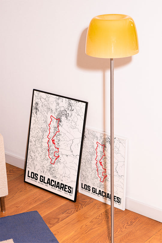 Los Glaciares National Park – Perimeter Map Print