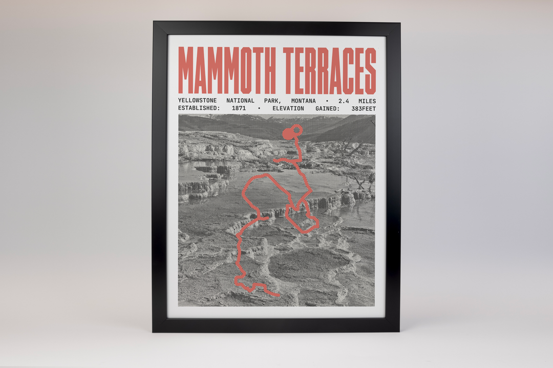 Mammoth Terraces Poster | Yellowstone National Park Prints