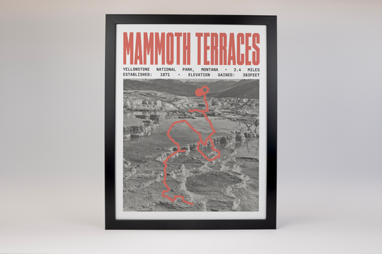 Mammoth Terraces Poster | Yellowstone National Park Prints