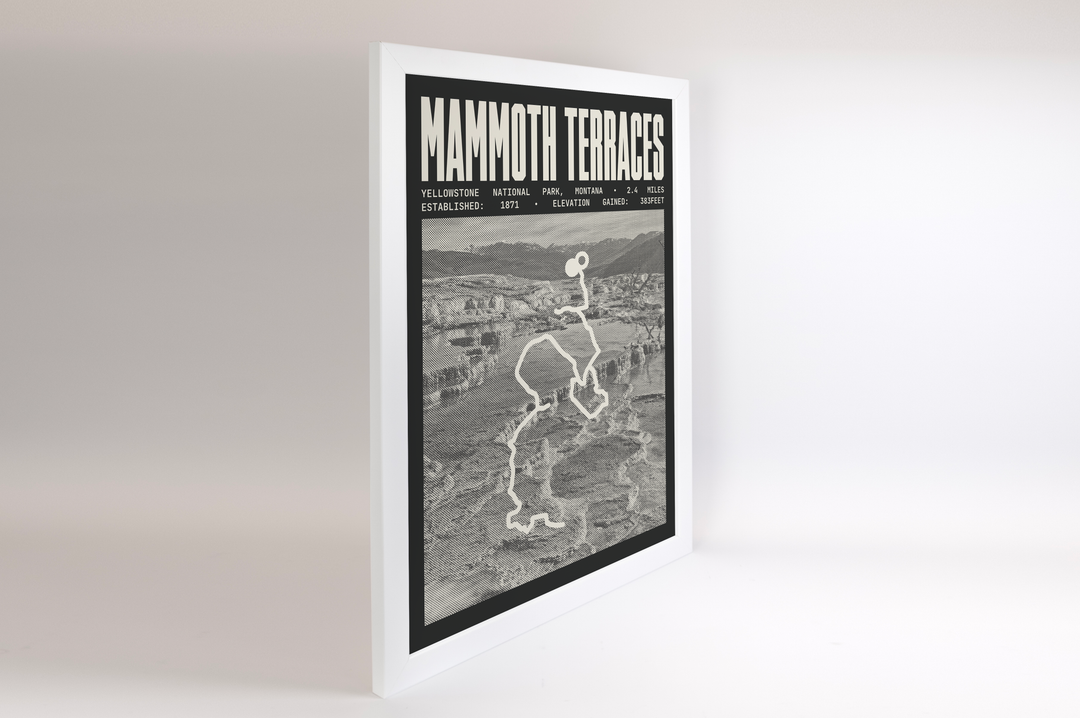 Mammoth Terraces Poster | Yellowstone National Park Prints