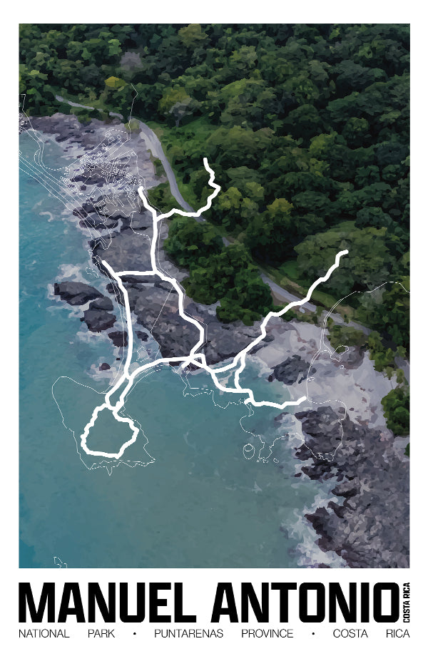 Manuel Antonio National Park – Perimeter Map Print