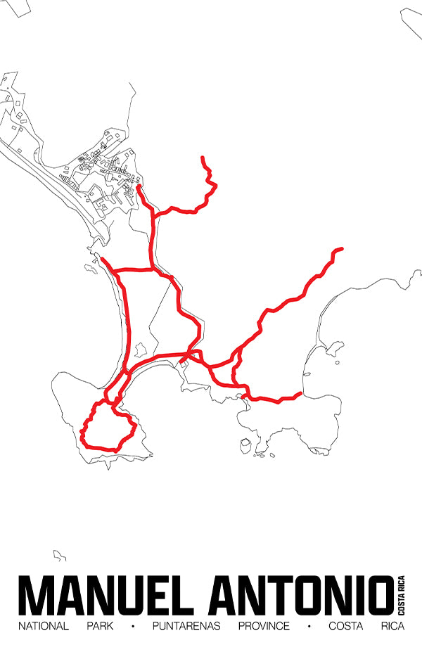 Manuel Antonio National Park – Perimeter Map Print