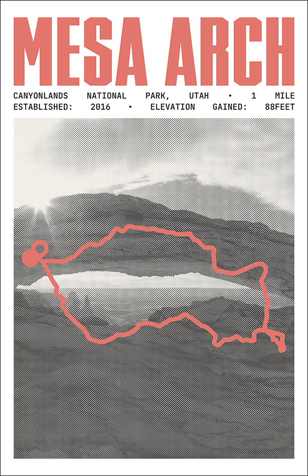 Mesa Arch Trail Poster | Canyonlands National Park Prints