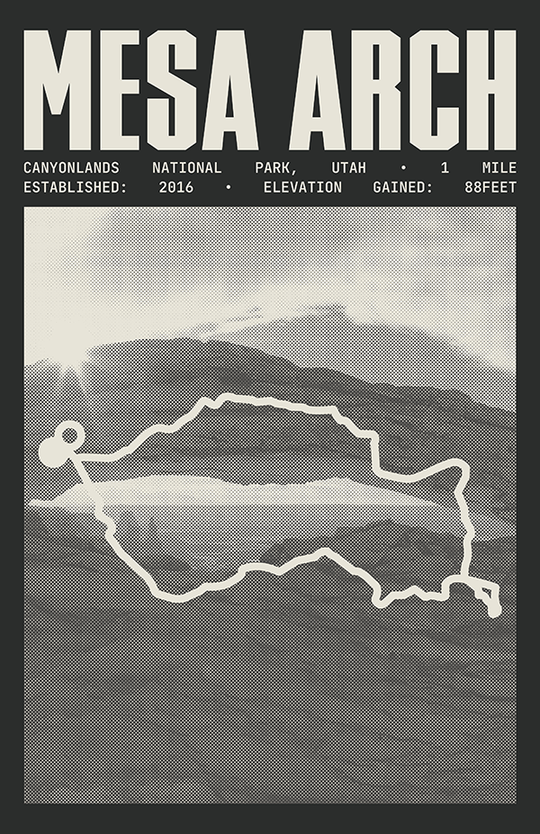Mesa Arch Trail Poster | Canyonlands National Park Prints