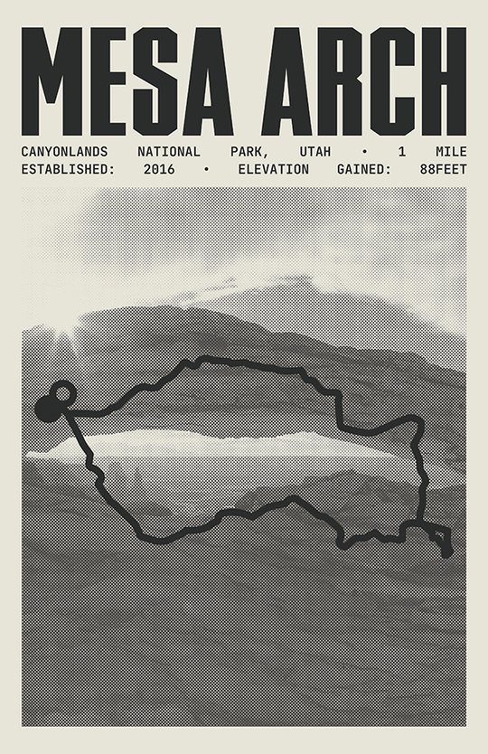 Mesa Arch Trail Poster | Canyonlands National Park Prints