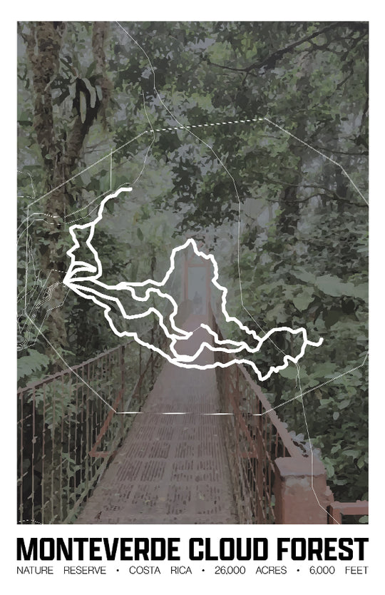 Monteverde Cloud Forest Reserve – Perimeter Map Print