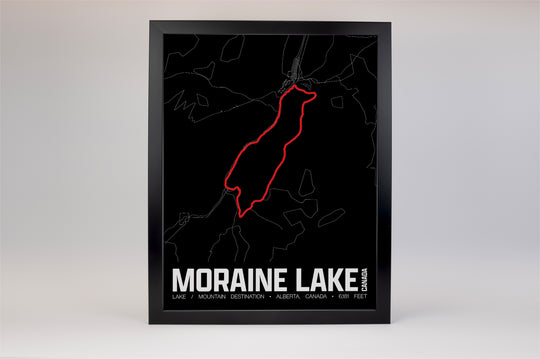Moraine Lake – Perimeter Map Print
