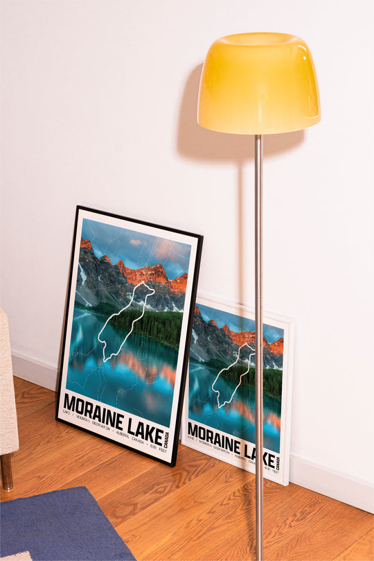 Moraine Lake – Perimeter Map Print