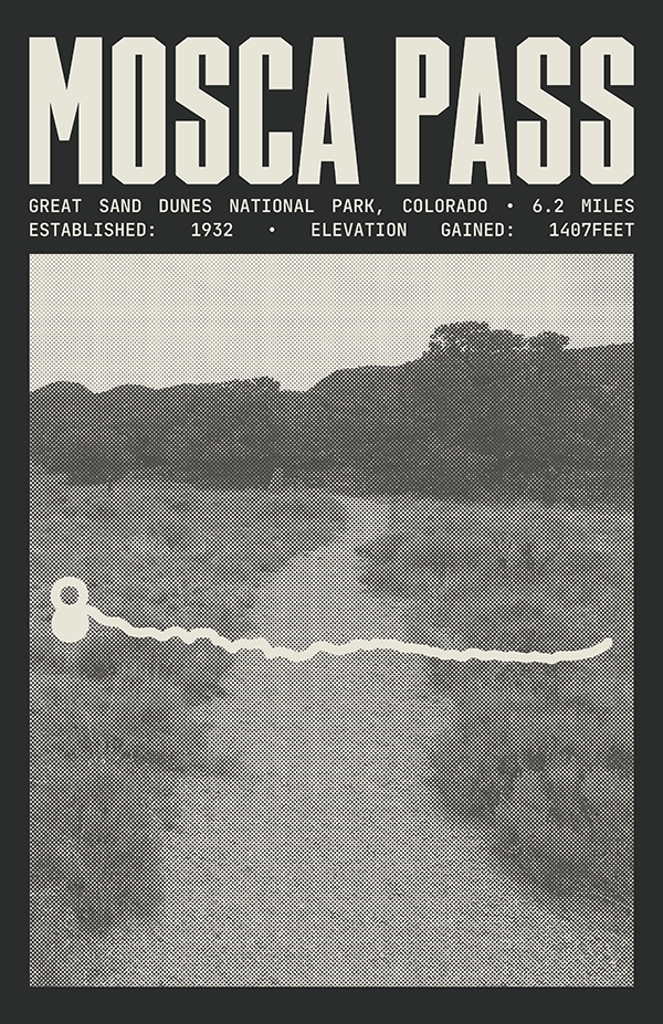 Mosca Pass Trail Poster | Great Sand Dunes National Park Prints