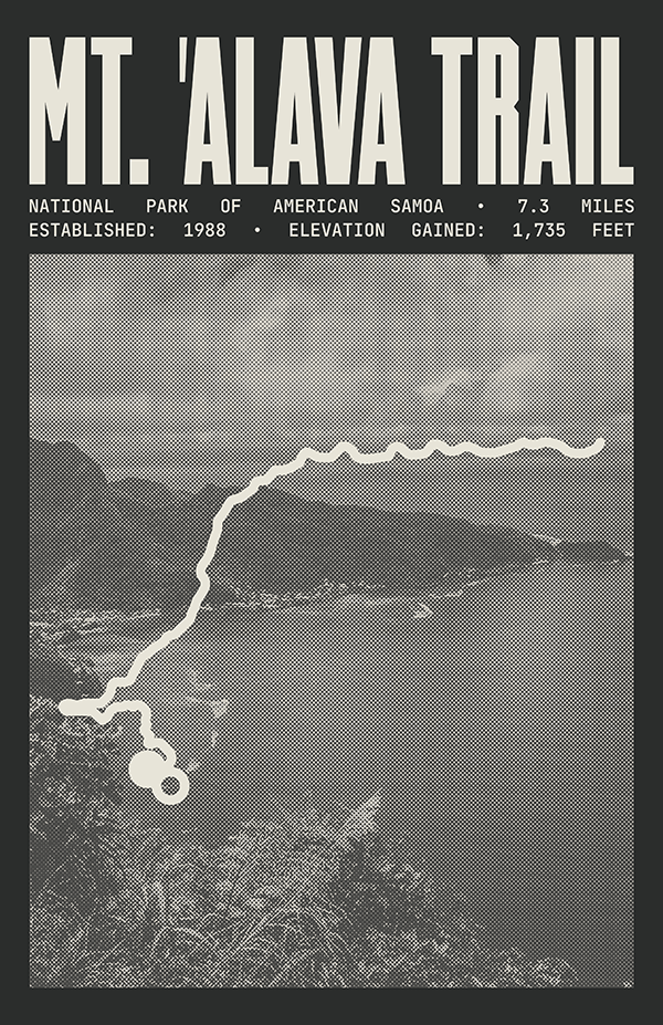 Mount 'Alava Trail Poster | National Park of American Samoa Prints