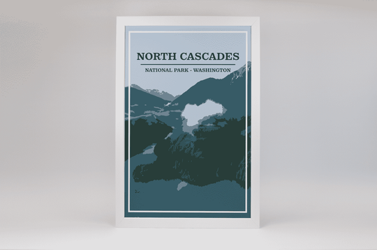 North Cascades National Park Print | Vintage Style