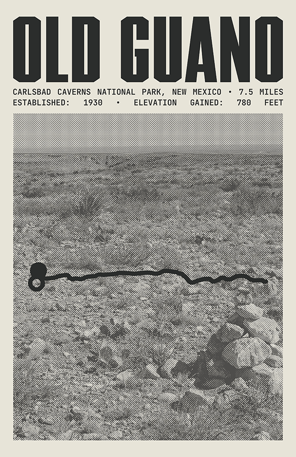 Old Guano Trail Poster | Carlsbad Caverns National Park Prints