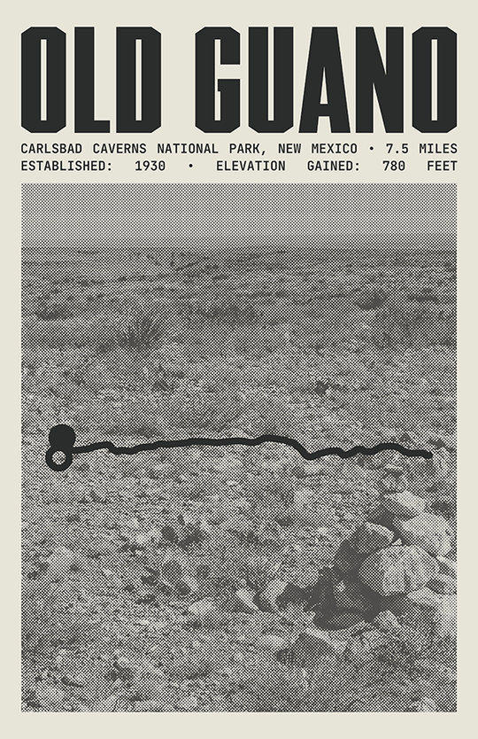 Old Guano Trail Poster | Carlsbad Caverns National Park Prints