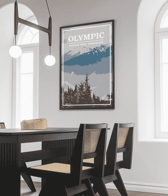 Olympic National Park Print | Vintage Style