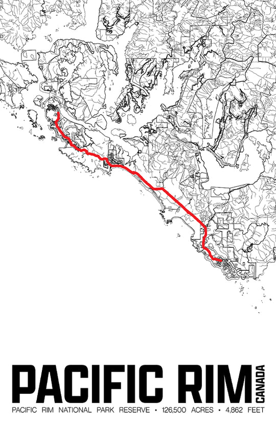 Pacific Rim National Park Reserve – Perimeter Map Print