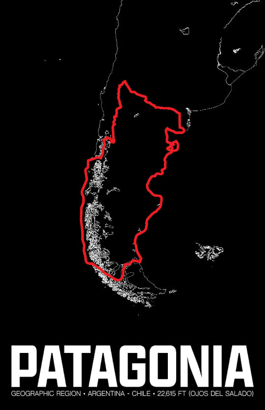 Patagonia – Perimeter Map Print