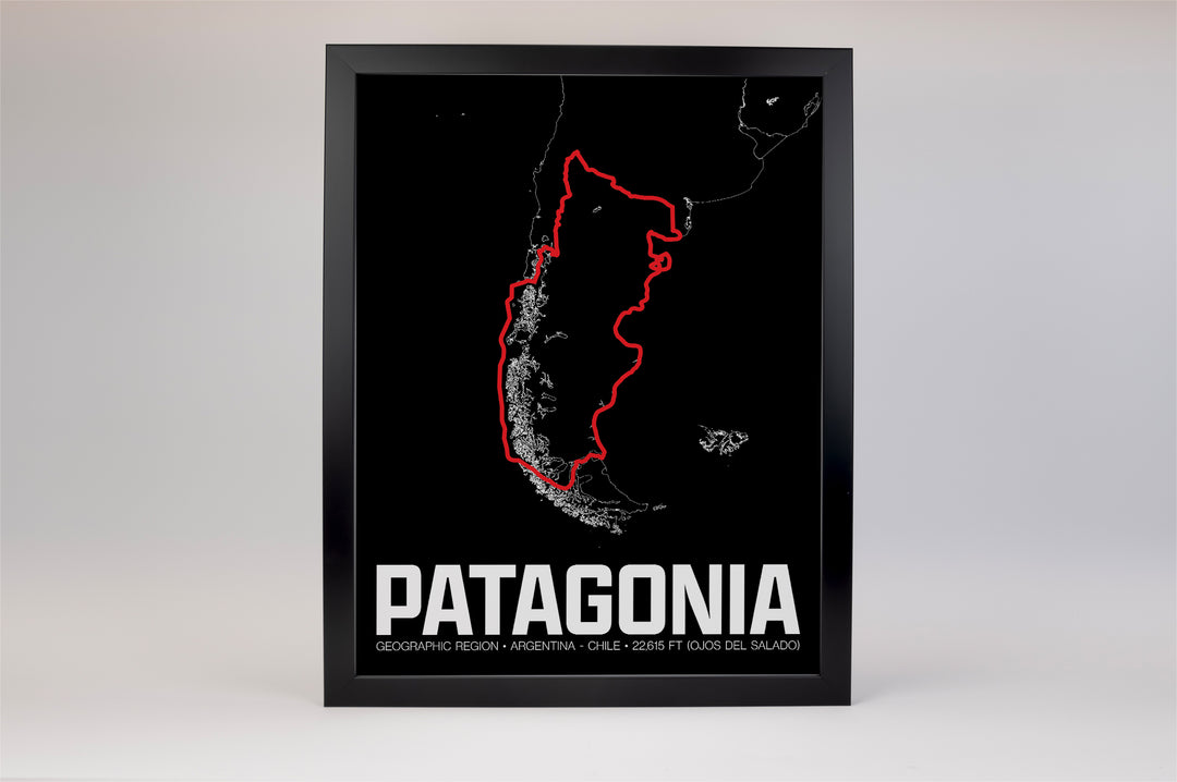 Patagonia – Perimeter Map Print