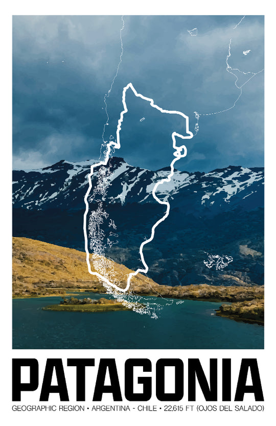 Patagonia – Perimeter Map Print