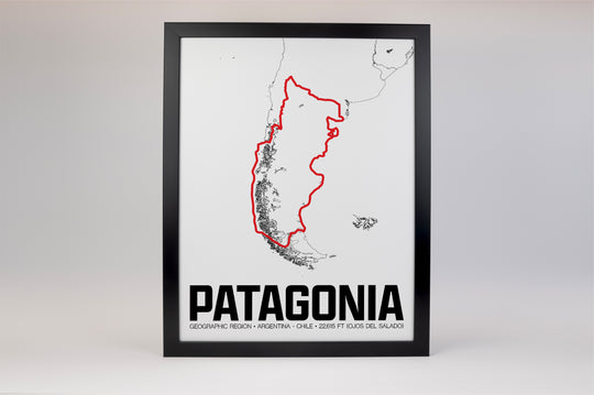 Patagonia – Perimeter Map Print