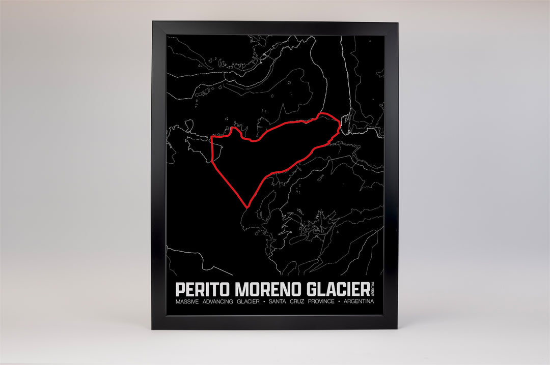 Perito Moreno Glacier – Perimeter Map Print