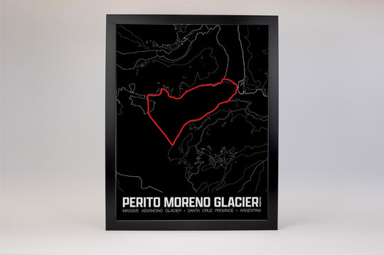 Perito Moreno Glacier – Perimeter Map Print