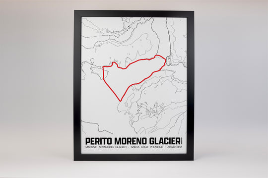 Perito Moreno Glacier – Perimeter Map Print