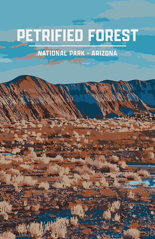 Petrified Forest National Park Print | Vintage Style